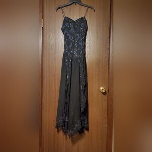 Women's Black Embellished Scala Dress Size L